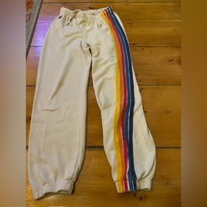 Cream 5 stripe size small- gently worn no blemishes